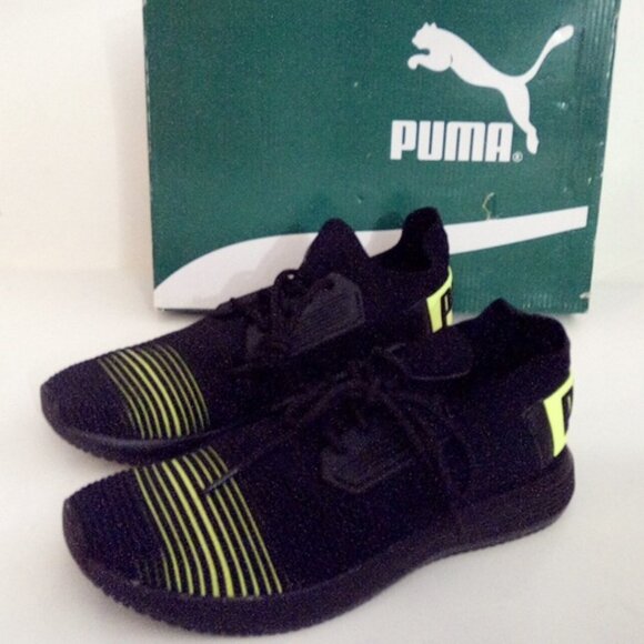 Puma Uprise Color Shift Black Lime-punch Lace Up Sneakers Men's Size US 9 EUR 42 - Picture 3 of 13